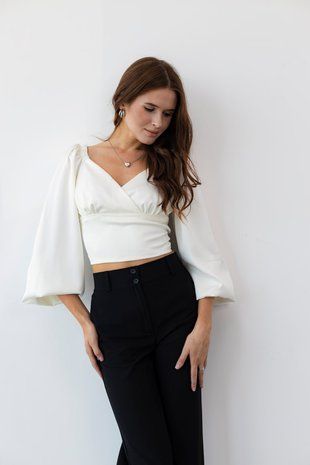 Women's blouse RomMax silk white 44