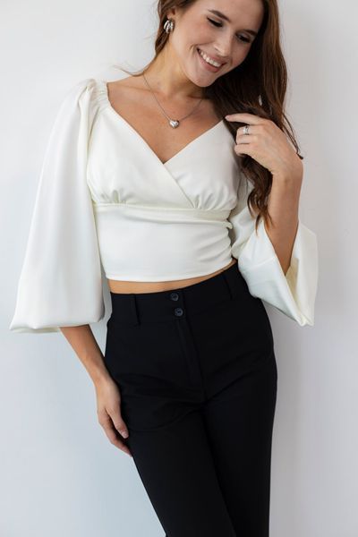 Women's blouse RomMax silk white 44