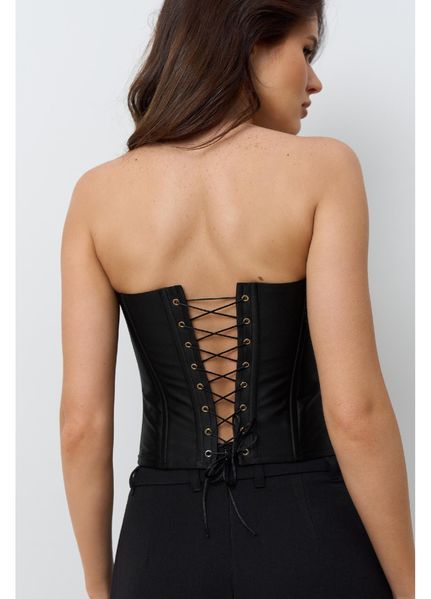 R-Y corset, silk, black, size 40