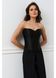 R-Y corset, silk, black, size 40