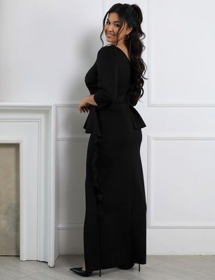 Enigma women's lurex dress, black, size 54
