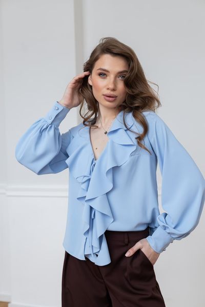 Women's blouse RomMax blouse fabric light blue 44