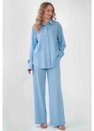 Women's trousers Hladysh linen blue 52