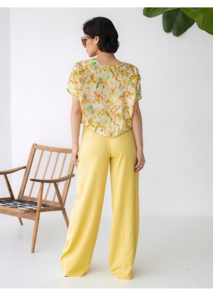 RomMax women's pants linen yellow 42 9999 фото