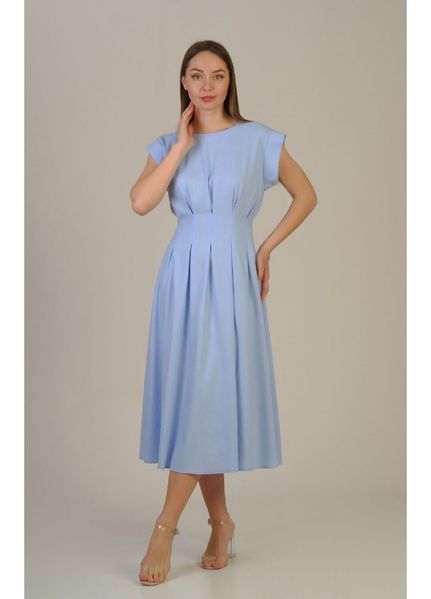 Women's dress Divine linen blue 46