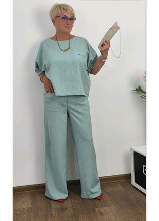 Women&rsquo;s BerdToni polyester suit, mint, size 48