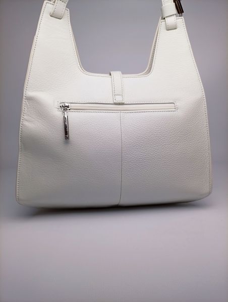 Women's leather bag, white