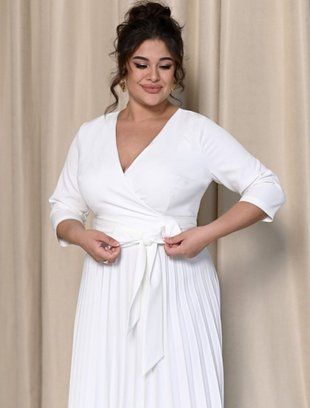 Enigma Women's Dress, Cream, Size 52