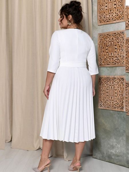 Enigma Women's Dress, Cream, Size 52