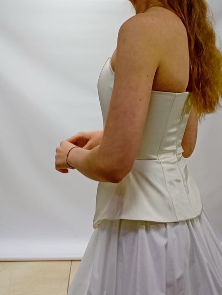 Corset Basque VSV satin champagne 46